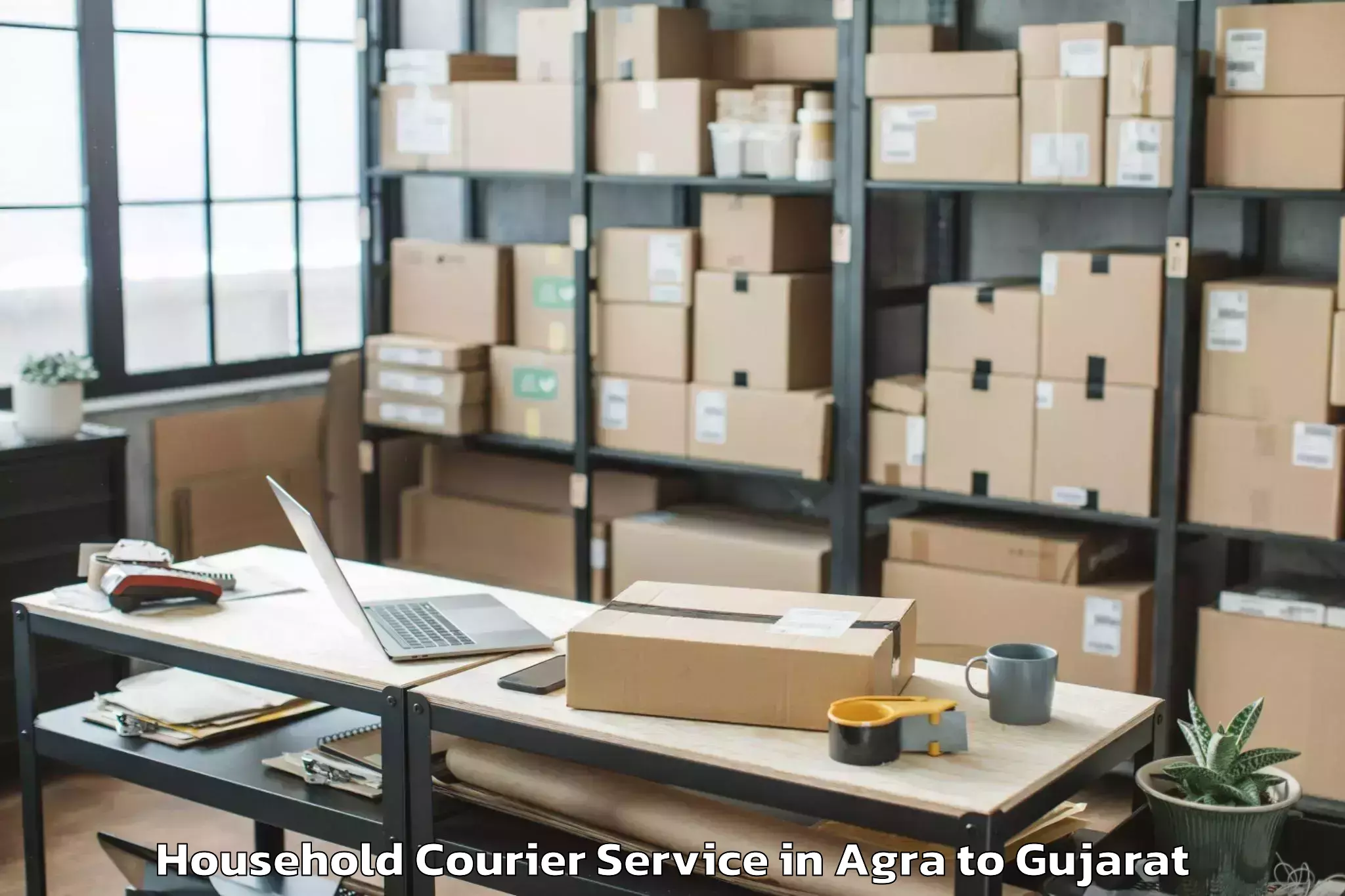 Reliable Agra to Hemchandracharya North Gujarat Household Courier